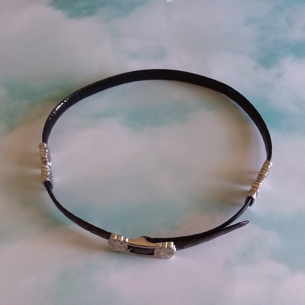 Black & Brown Reversible Croc Belt